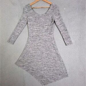 ALICE & OLIVIA WOMENS ASYMMETRICAL DRESS GRAY BLEND SIZE 4